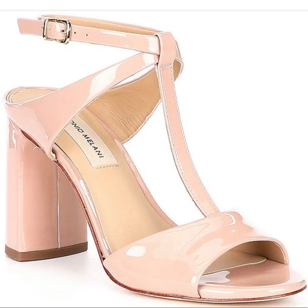 Antonio Melanie Gracennn Patent Leather T-Strap Heels🏝